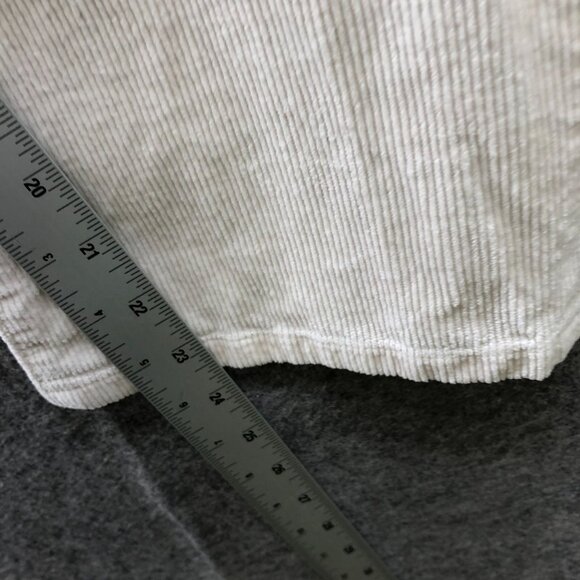 Ann Taylor Easy Straight Corduroy Pants Womens 6P Ivory High Rise Relaxed - Picture 7 of 10